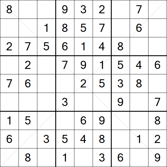Sudoku X - Einfach