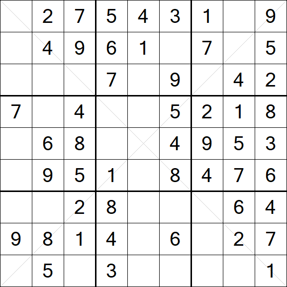 Sudoku X - Einfach