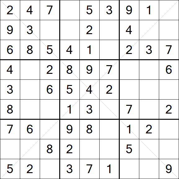 Sudoku X - Einfach