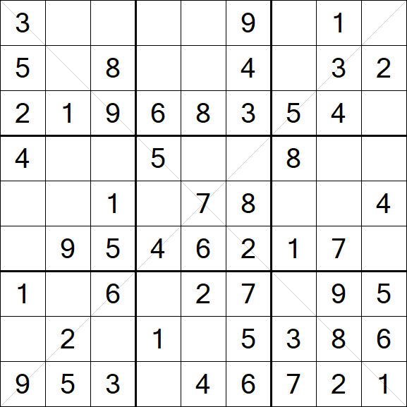 Sudoku X - Einfach