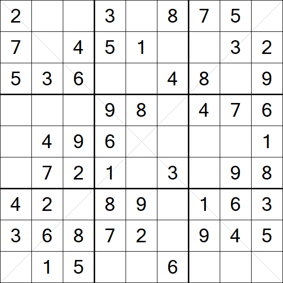 Sudoku X - Einfach