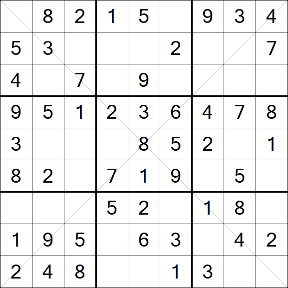 Sudoku X - Einfach
