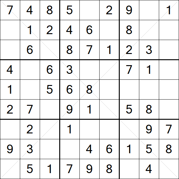Sudoku X - Einfach
