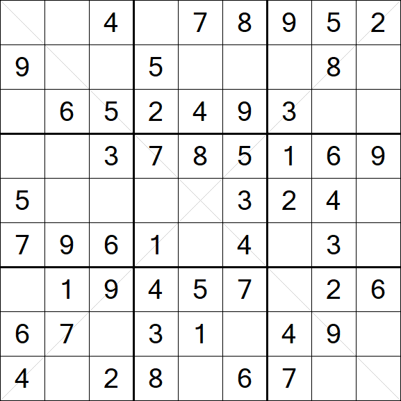 Sudoku X - Einfach