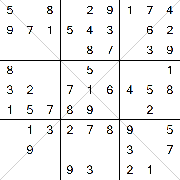 Sudoku X - Einfach