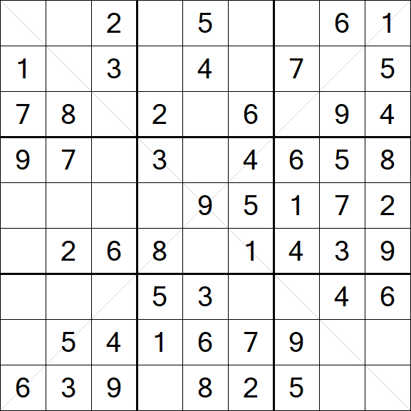Sudoku X - Simple