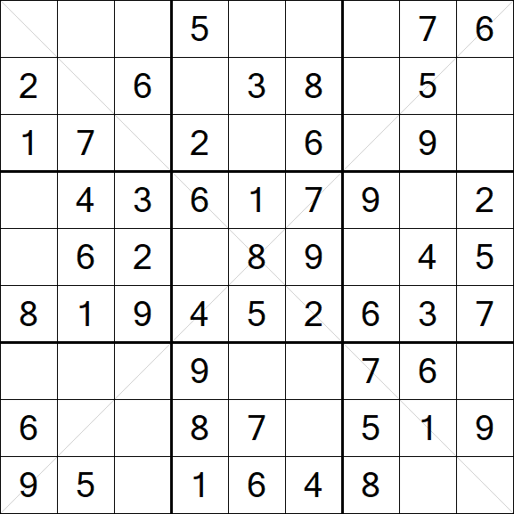 Sudoku X - Simple
