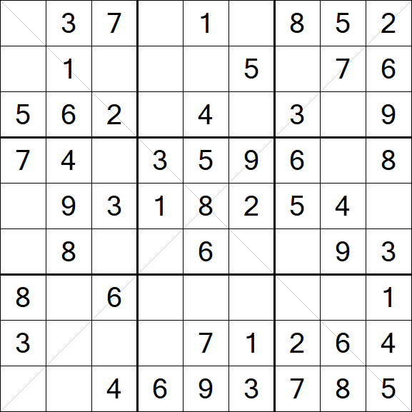 Sudoku X - Simple