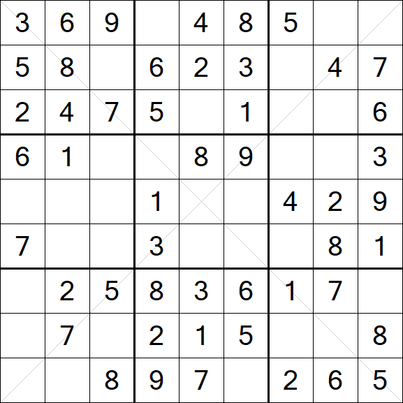 Sudoku X - Easy