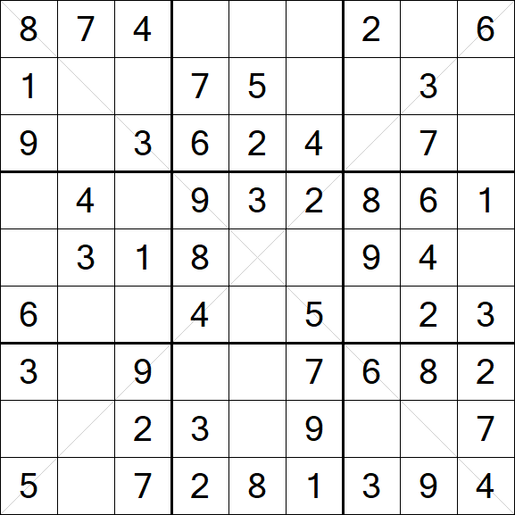 Sudoku X - Simple