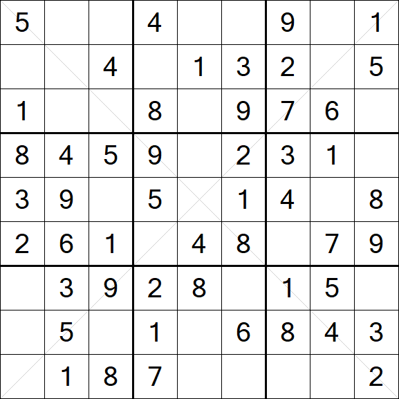 Sudoku X - Simple