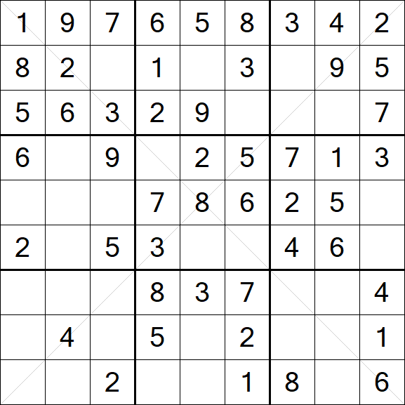 Sudoku X - Simple