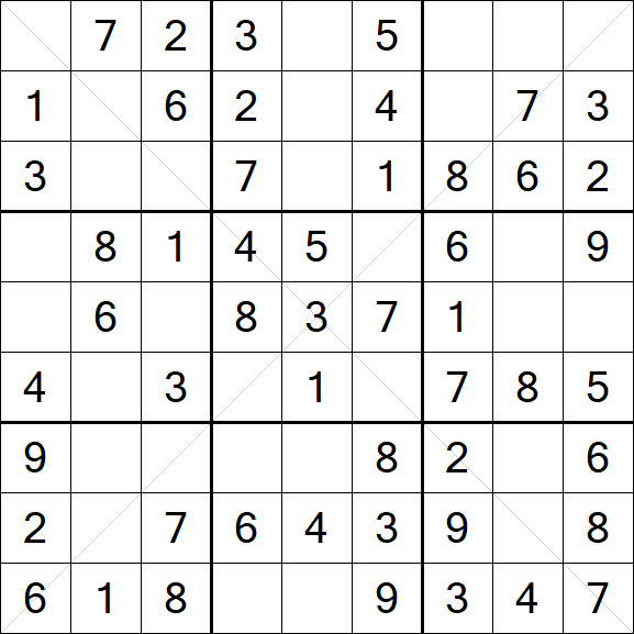 Sudoku X - Simple