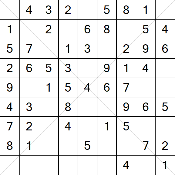 Sudoku X - Simple