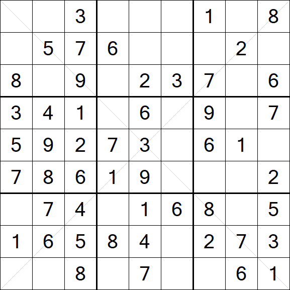 Sudoku X - Simple