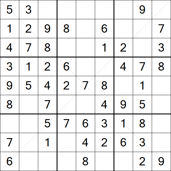 Sudoku X - Simple