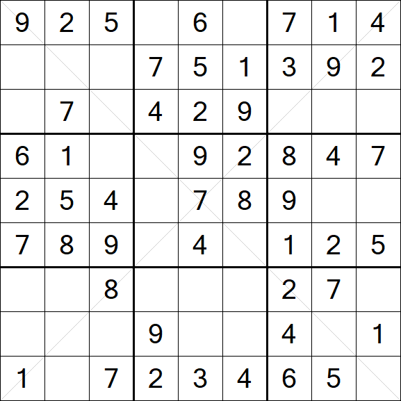 Sudoku X - Simple