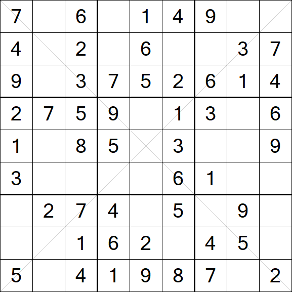 Sudoku X - Simple