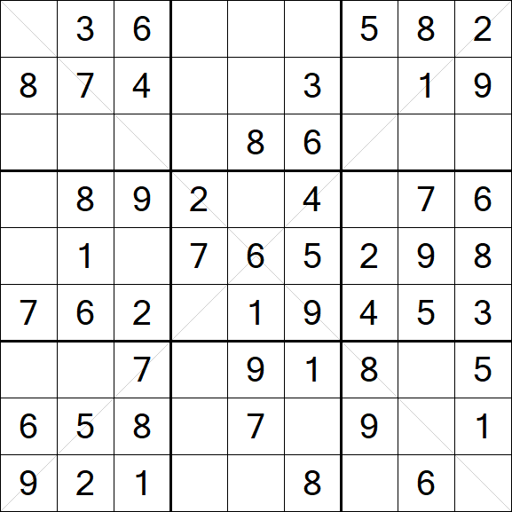 Sudoku X - Fácil