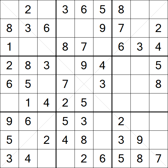 Sudoku X - Fácil
