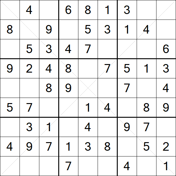 Sudoku X - Fácil
