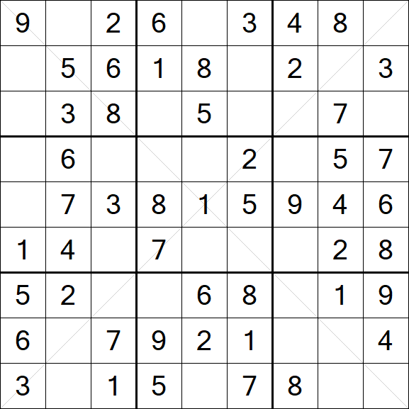 Sudoku X - Fácil