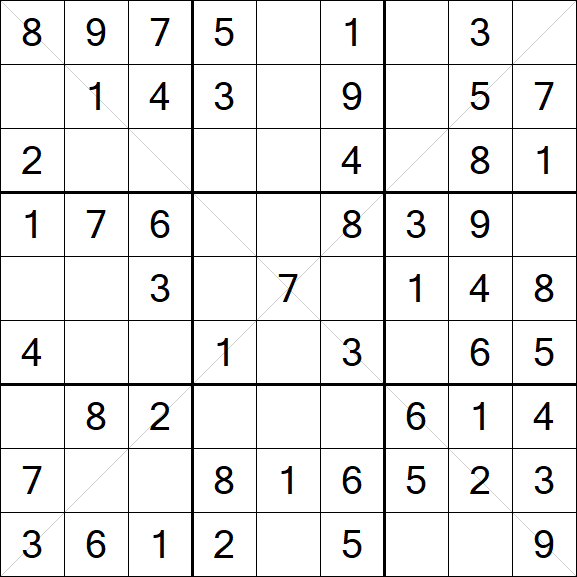 Sudoku X - Fácil