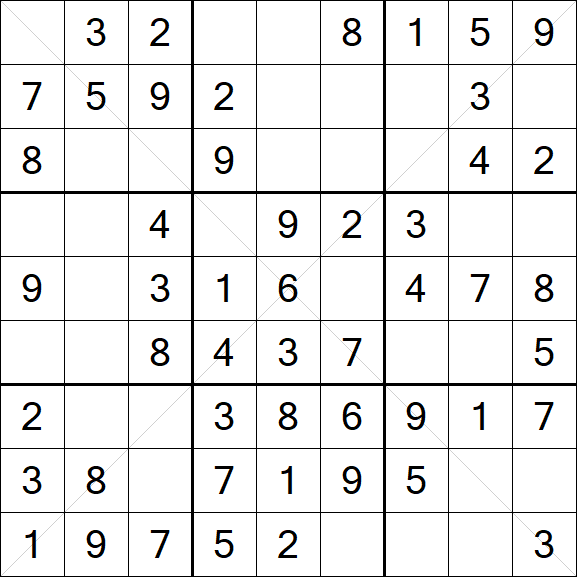 Sudoku X - Fácil
