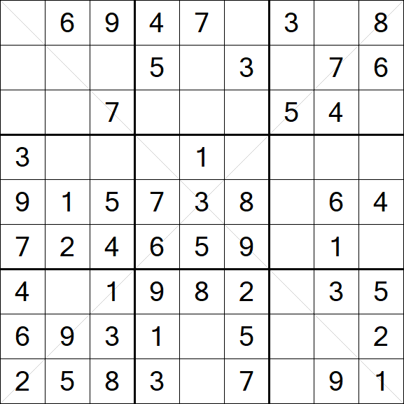 Sudoku X - Fácil