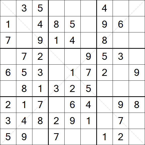 Sudoku X - Fácil