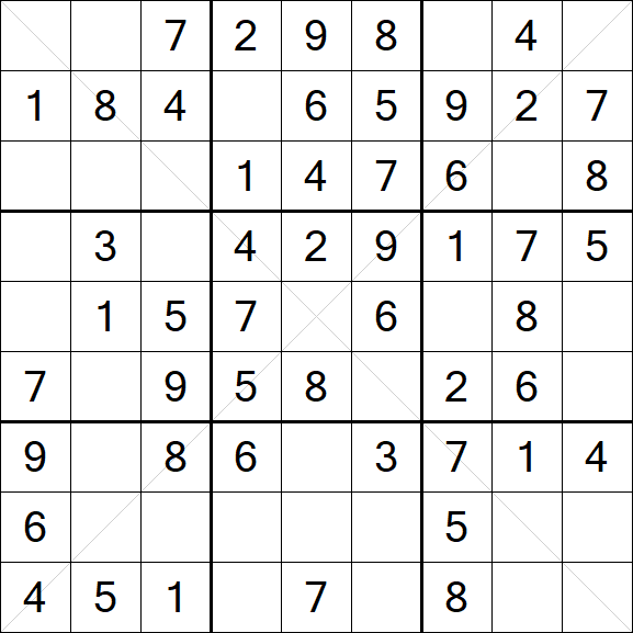 Sudoku X - Fácil