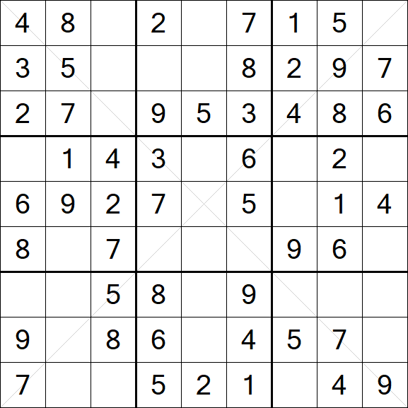 Sudoku X - Fácil