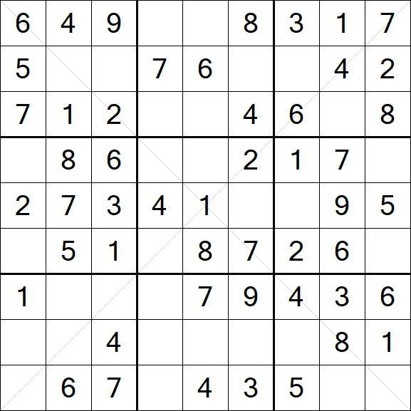 Sudoku X - Fácil