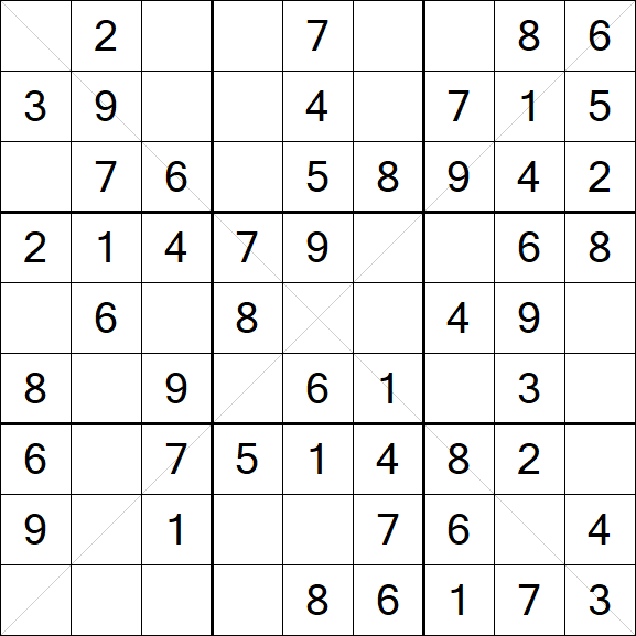 Sudoku X - Fácil