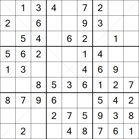 Sudoku X - Fácil