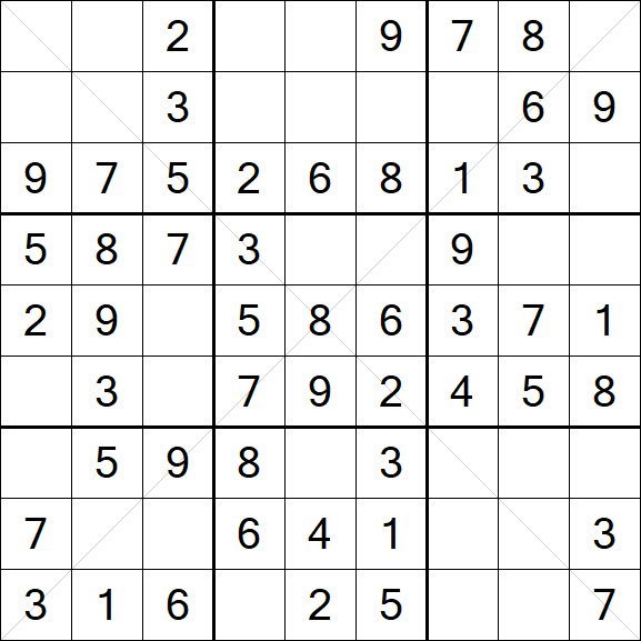 Sudoku X - Fácil