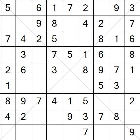 Sudoku X - Fácil