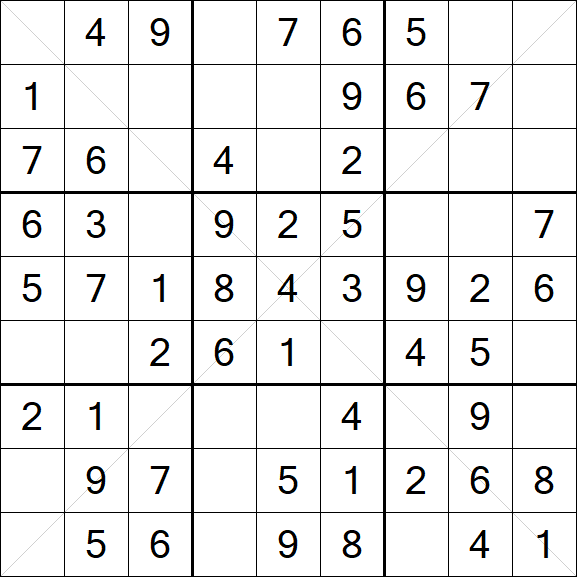 Sudoku X - Fácil