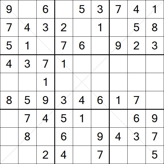 Sudoku X - Fácil