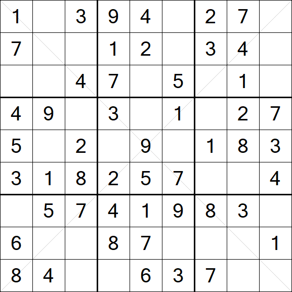 Sudoku X - Fácil