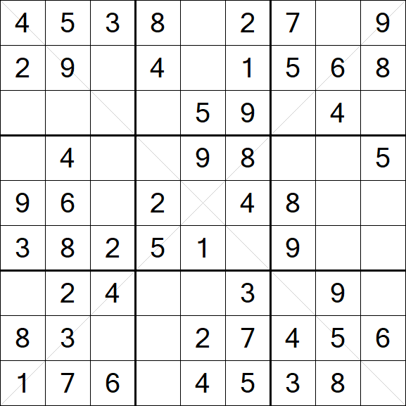 Sudoku X - Fácil