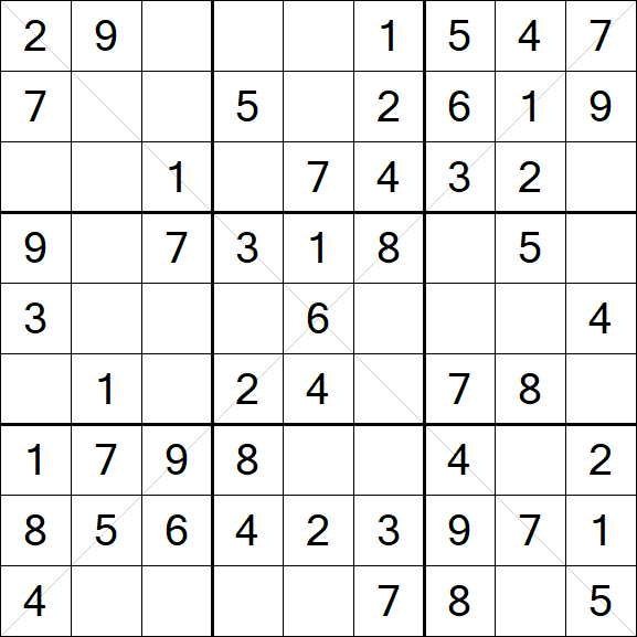 Sudoku X - Fácil