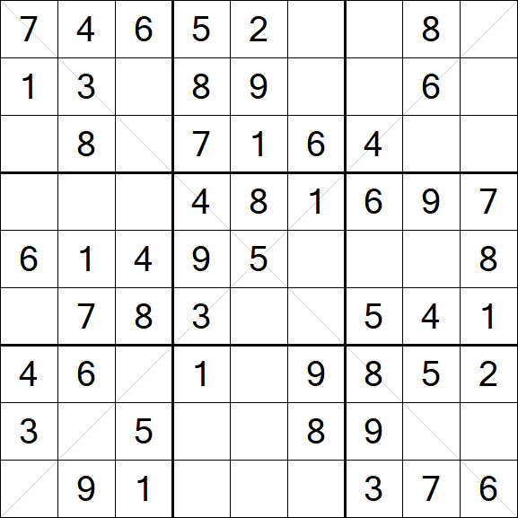 Sudoku X - Fácil