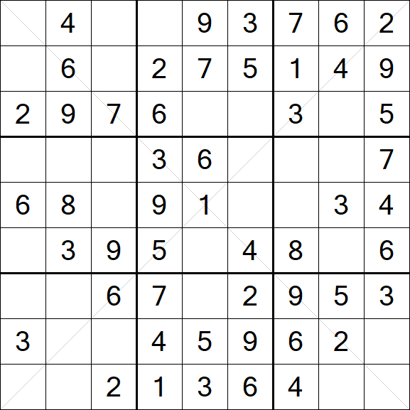 Sudoku X - Fácil
