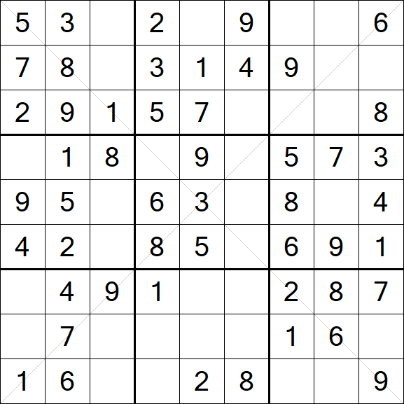 Sudoku X - Fácil