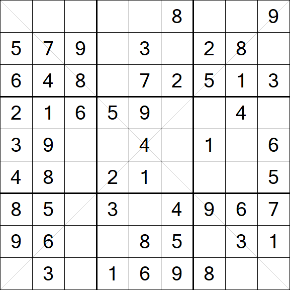 Sudoku X - Einfach