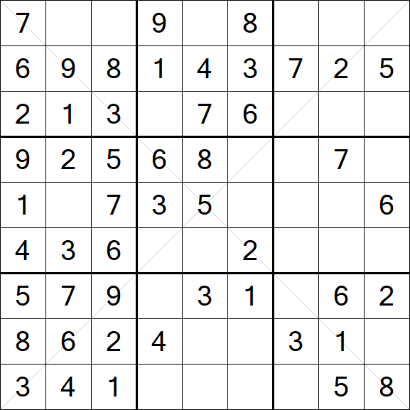 Sudoku X - Einfach