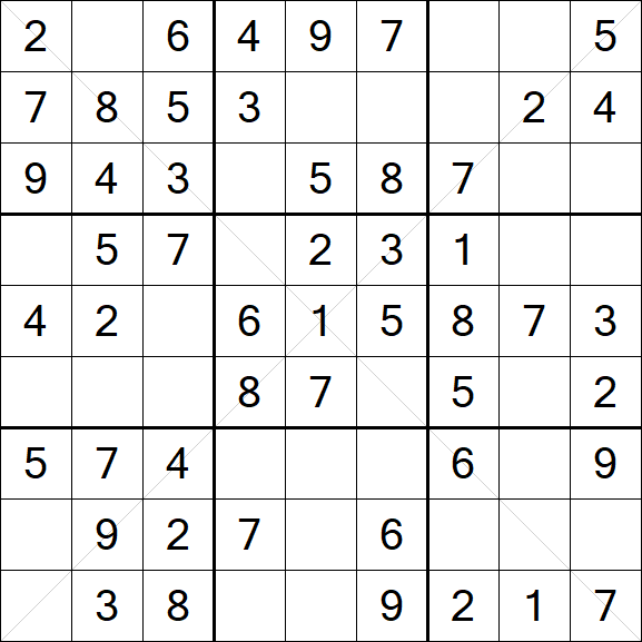 Sudoku X - Fácil