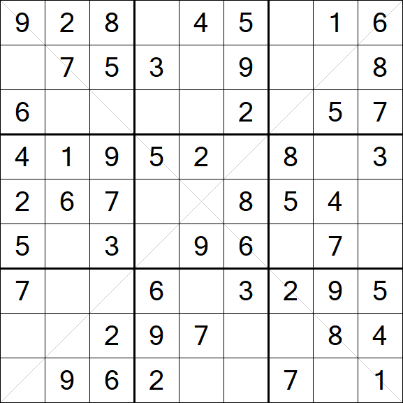 Sudoku X - Fácil