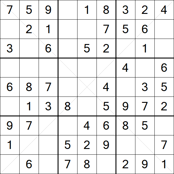 Sudoku X - Einfach